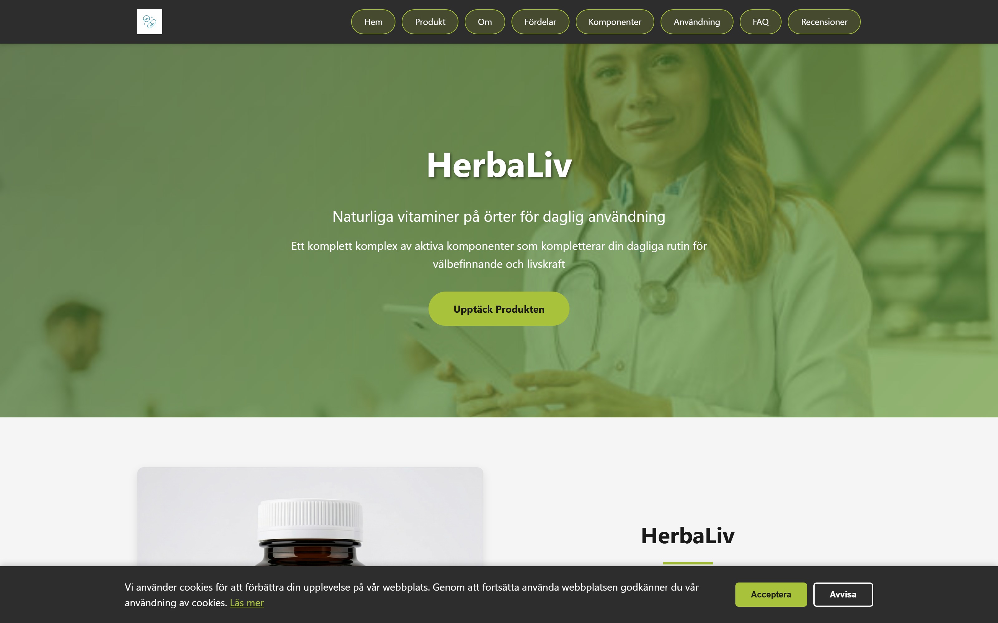 Preview: HerbaLiv — supplement landing