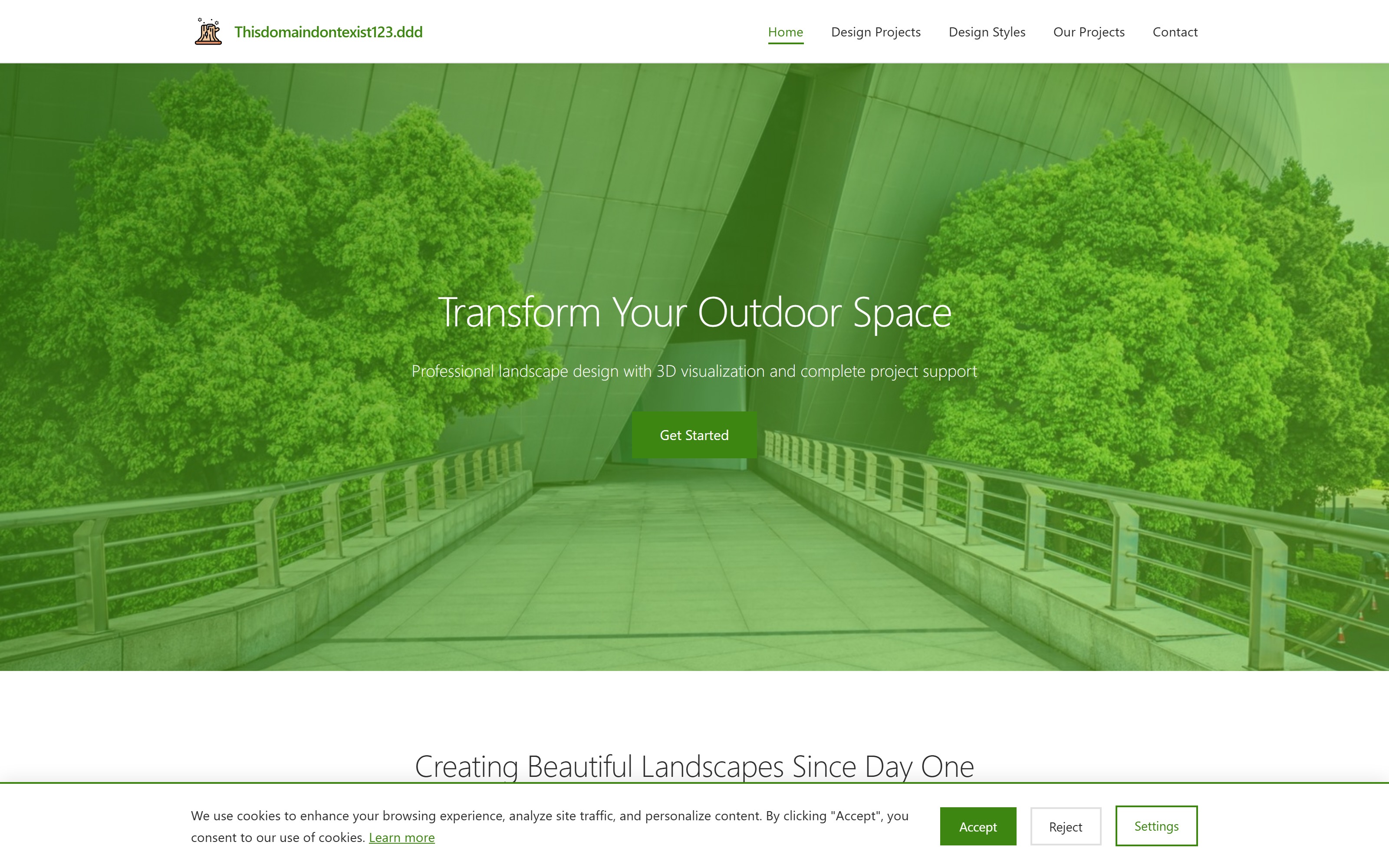 Landscape Design — landing preview